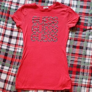 Guess Red Graphic Tee